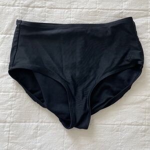 Albion Black High-Waisted Swim Bottoms